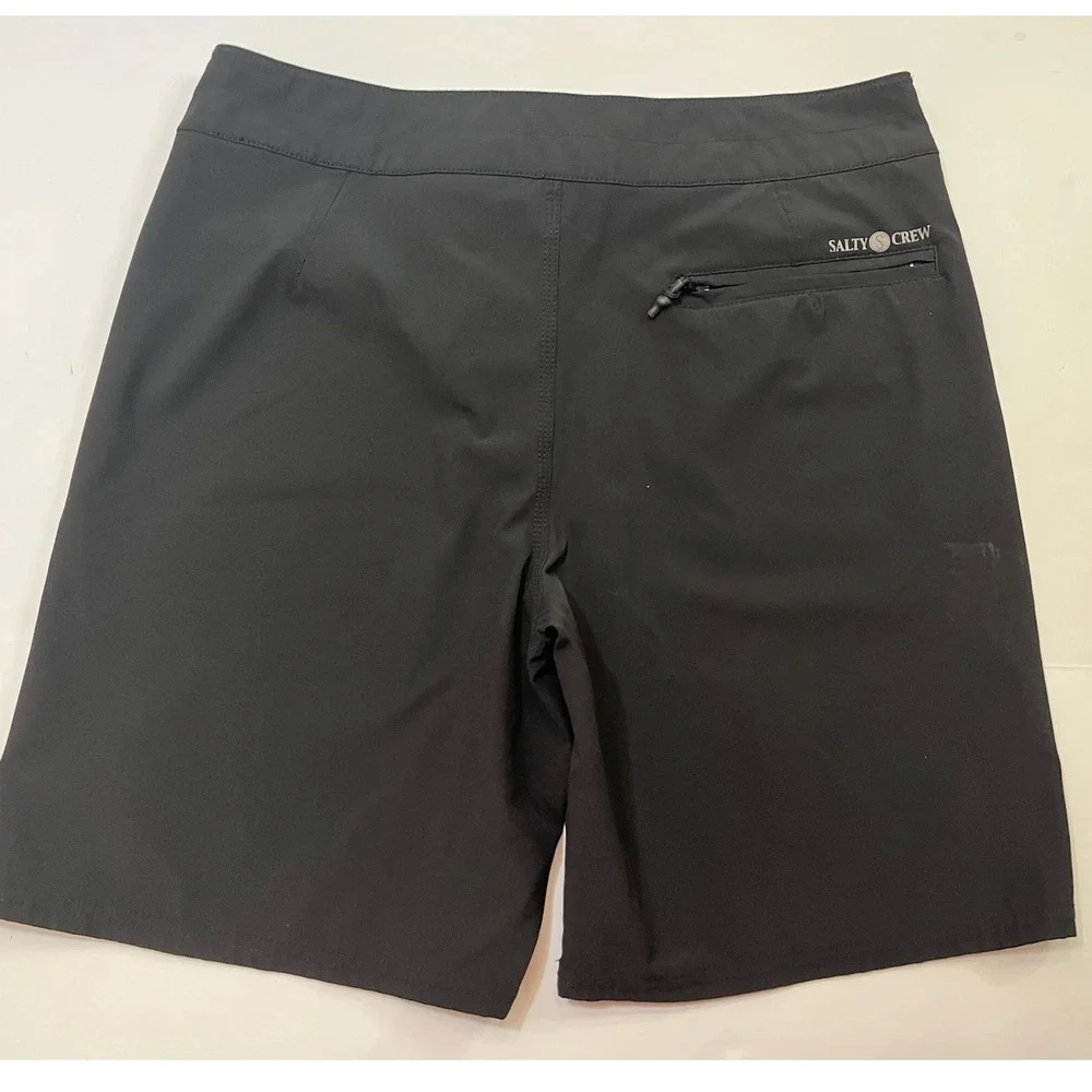 Salty Crew Boardshorts Mens 30 Black 4-Way Stretch Surf Swim Shorts
